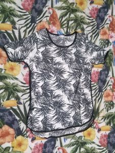 Tropical Leaf Print T-Shirt