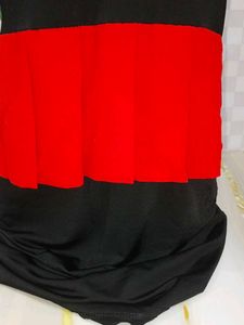 (300)Red &amp; Black Strapless Top