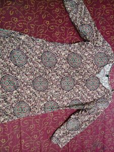 Patterned Long Sleeve Top