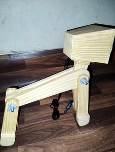 Wooden Robot Lamp