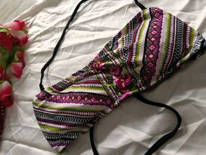 Stylish Striped Bandeau Bikini Top
