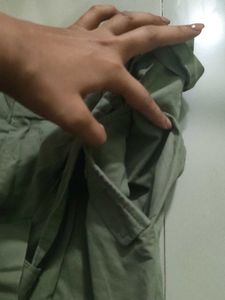 Olive Belted Trousers
