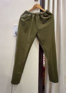 Winter Olive Green Comfortable Trousers