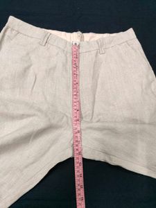 Classic Beige Linen Trousers