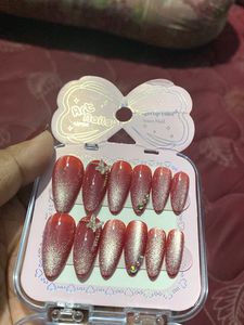 Art Nails Red Ombre Press-Ons