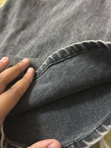 Stylish Grey Wide-Leg Jeans