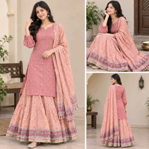Elegant Pink Kurta  plazo set