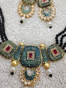 Meenakari necklace set