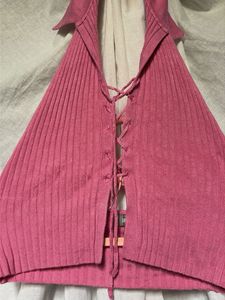 y2k Ribbed Halter Top