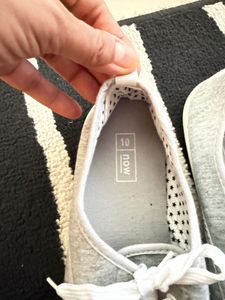 Comfortable Grey Lace-Up Sneakers