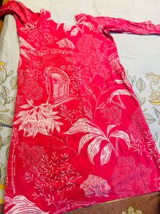 fits to XXL Vibrant Pink Kurta Set with Dupatta