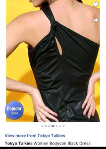 Tokyo talkies Chic One-Shoulder Black Dress
