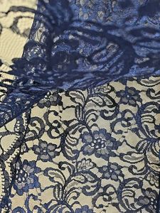 Navy Lace Skirt