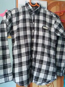 This Is  Cotton Black And White Chekerd Shirt From