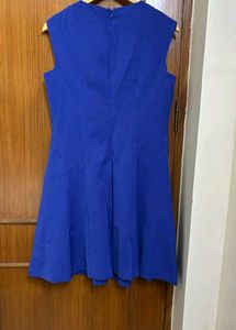 Royal Blue Fit &amp; Flare Elegant Dress