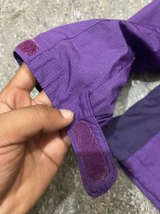 Purple Colorblock Technical Windbreaker Jacket