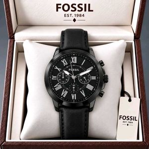 Fossil  Leather Chronograph Watch