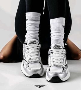 Red Tape Silver &amp; Black Sneakers