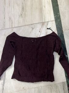 Off-Shoulder Long Sleeve Top