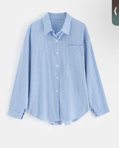 SAVANA Striped Blue Long Sleeve Shirt