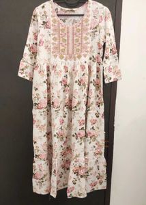 Elegant Floral Print Kurta