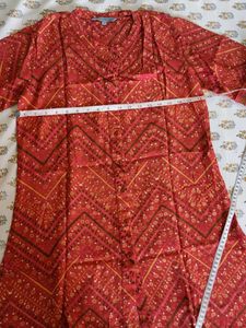 Vibrant Red Ethnic Kurta