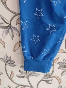 Women Printed Blue Track Pants