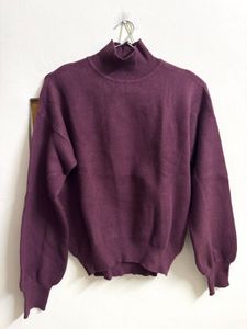 Burgundy Turtleneck Sweater