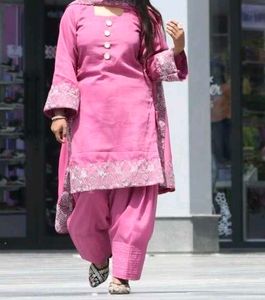 Beautiful Pink Suit &amp;Farshi Salwar with Dupatta