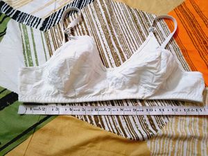 Comfortable White Cotton Bra