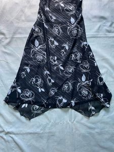 Black Rose Print Dress