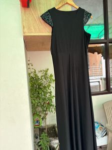 Elegant Black Sequined Gown