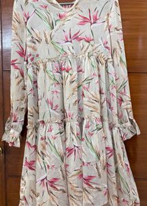 Flowy Floral Tiered Midi Dress