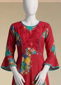 Red floral dress