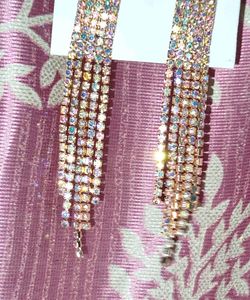 Sparkling Rhinestone Drop Earrings
