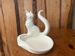 WhiteQ Cat Trinket Dish