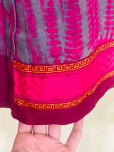 Wine Coloured High Collar Kurta From Libas