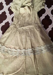 Light Yellow Off-Shoulder Smocked Dress