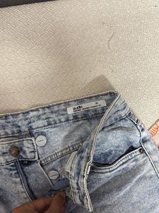 Acid Wash Straight Leg Jeans