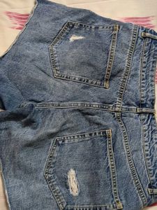 Denim Distressed Shorts