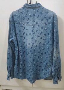 Men's Blue Floral Print Shirt