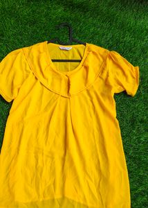 Yellow Ruffle Top