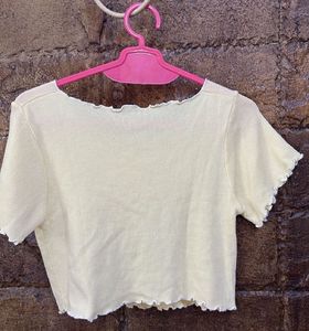 Cute Yellow Cropped Top