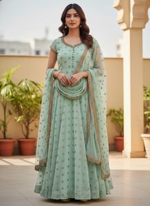 Embroidered Net Dupatta