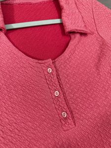 Pink Collared  Dress