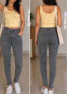 Gray Skinny Fit Jeans