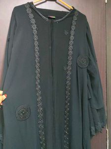 Elegant Black Abaya with Embellishments