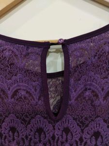 Elegant Purple Lace Jumpsuit