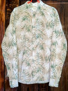 Men's Tropical Print Long Sleeve Shirt
