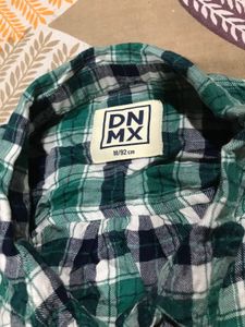 Stylish Blue Pants and Green Checkered Shirt